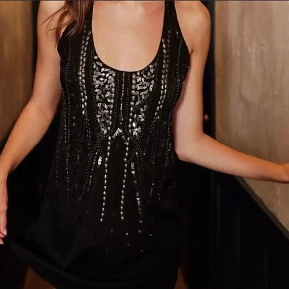 NWT Free People Ella Embellished Slip Dress Size M - Picture 2 of 3